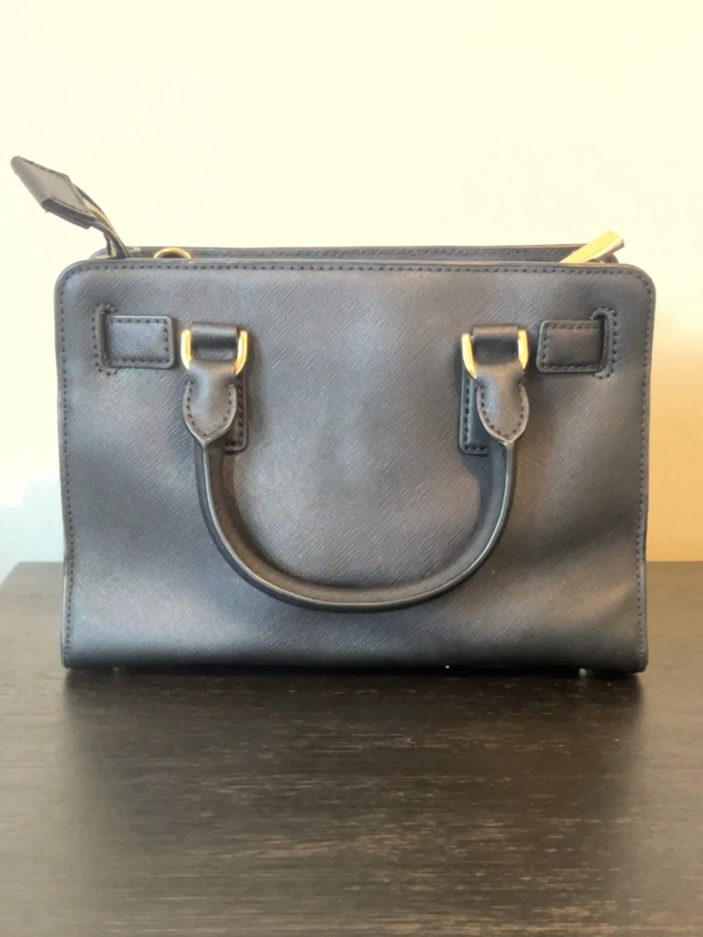 Michael Kors Black Saffiano Leather Satchel